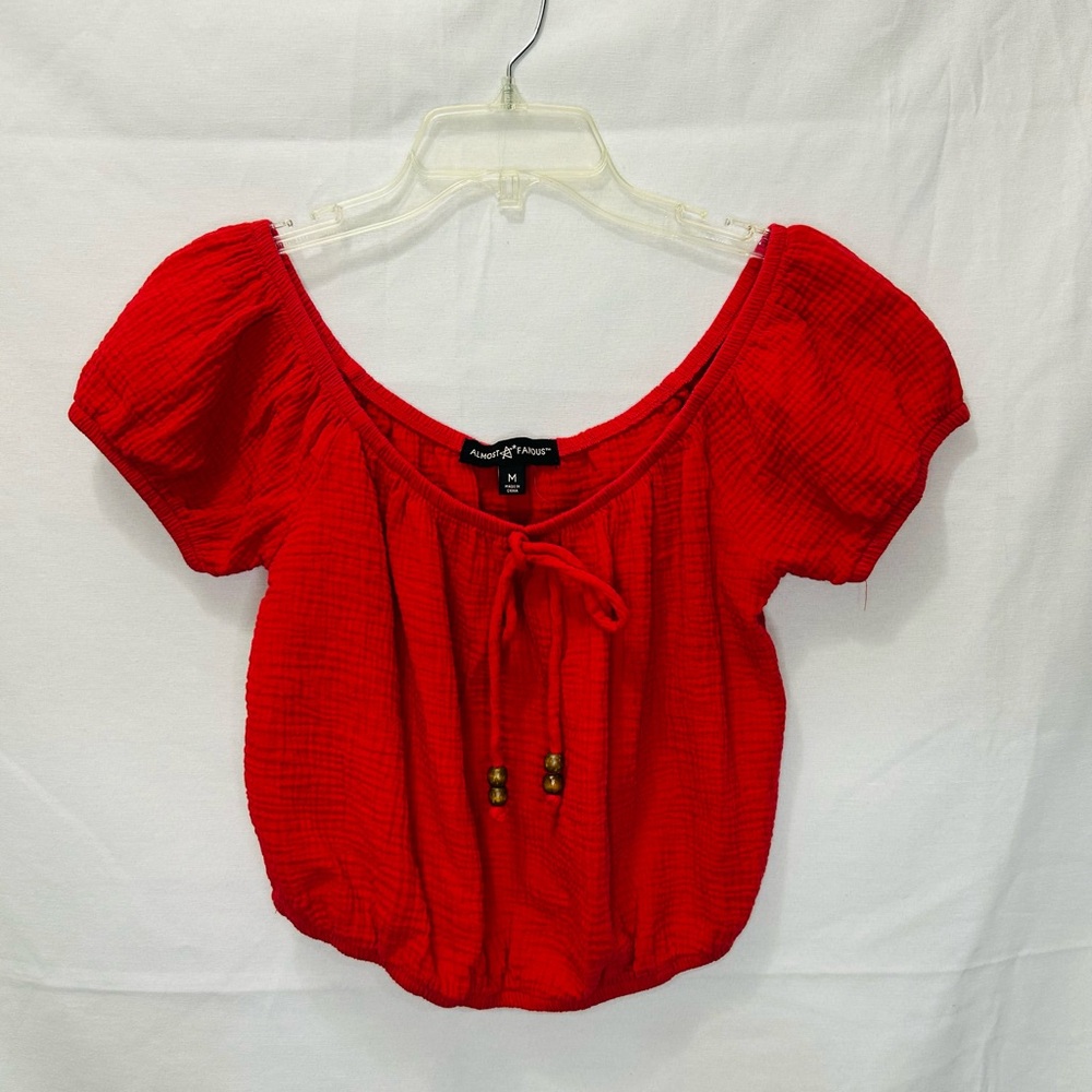 Almost Famous Red Crop Top